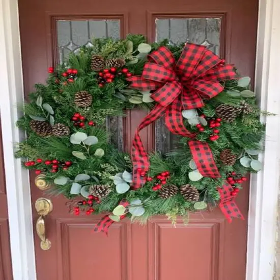 20" Canadian Pine Artificial Christmas Wreath {7}