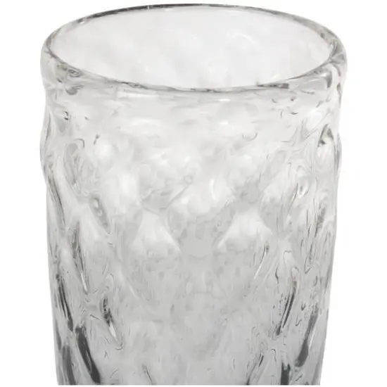 21" Black Ombre Handmade Glass Vase {7}