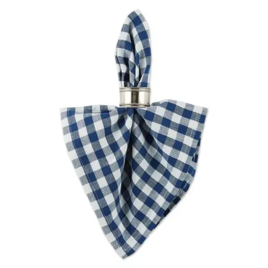 DII&reg; Navy & Off White Gingham Cotton Napkins, 4ct. {4}