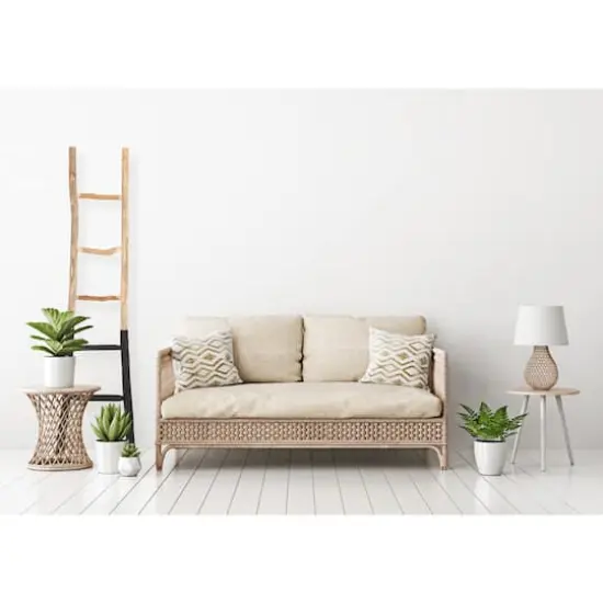 Hello Honey® 6ft. Natural & Black Wood Decorative Blanket Ladder {3}