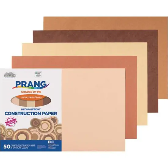 Prang® 12" x 18" Shades of Me Medium Weight Construction Paper, 5 Packs of 50 Sheets {6}