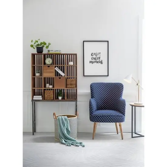 Hello Honey&reg; Blue Cotton Throw with Pom Poms {8}