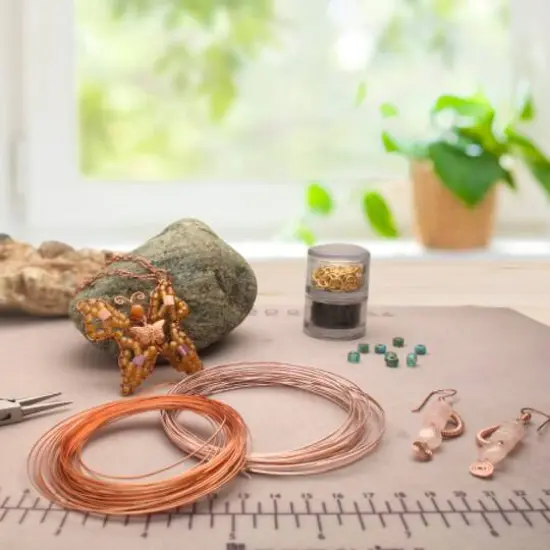 The Beadsmith&reg; Wire Elements&trade; 21 Gauge Tarnish Resistant Half Round Soft Temper Wire, 7yd. Natural Copper {4}