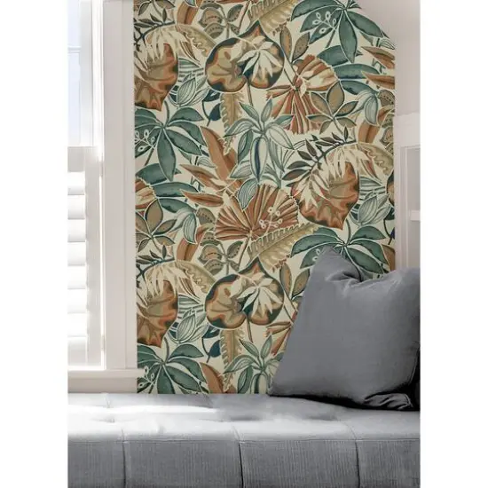 Caroline et Bettina Spice Feuilles Peel & Stick Wallpaper {6}