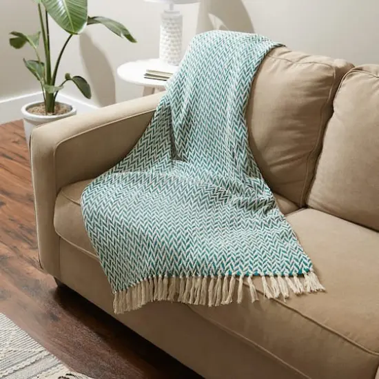 DII&reg; Zig-Zag Throw Teal {6}