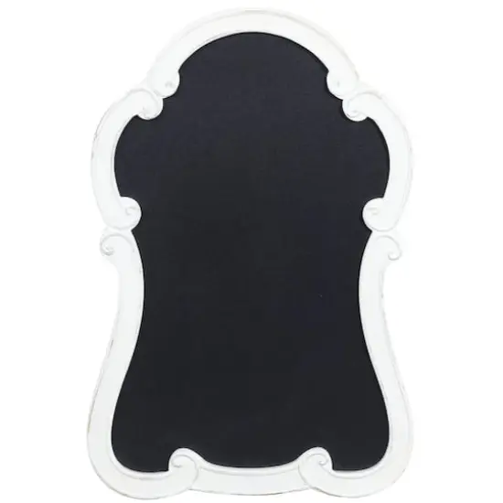 31" White Wood Vintage Chalkboard Wall Decor {1}
