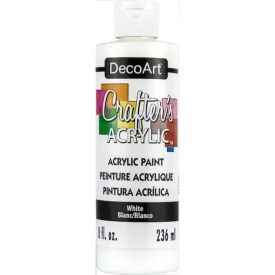 DecoArt&reg; Crafter's Acrylic Paint, 8oz. White {1}