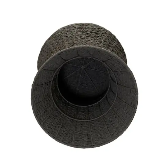 Household Essentials 21" Woven Paper Rope Hourglass End Table Gray {7}