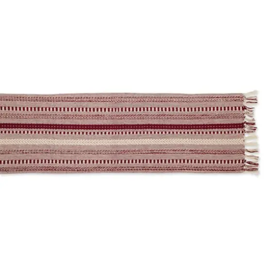 DII&reg; 72" Braided Stripe Table Runner Wine {4}