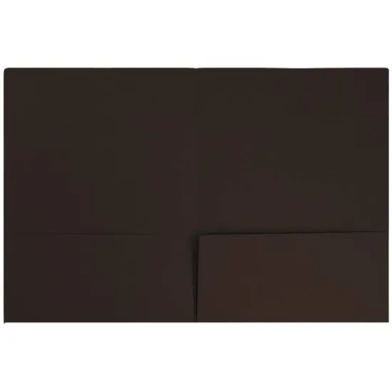 JAM Paper Chocolate Brown 2-Pocket Folders {3}