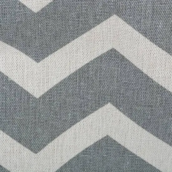 Large Polyester Chevron Rectangle Bin Gray {7}