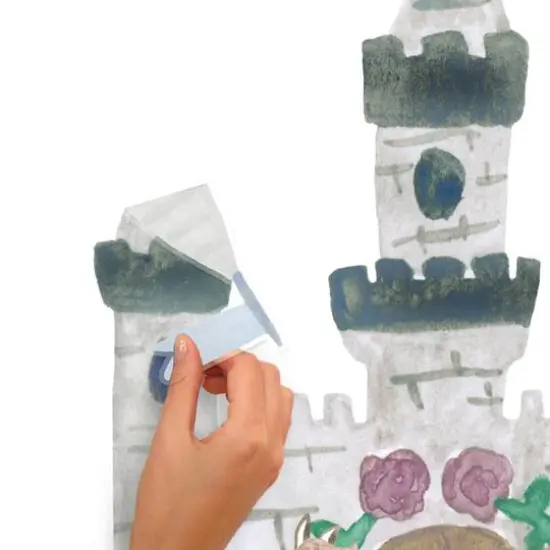 RoomMates Princess & Knight Castle Peel & Stick Giant Wall Decal Set with Alphabet {6}