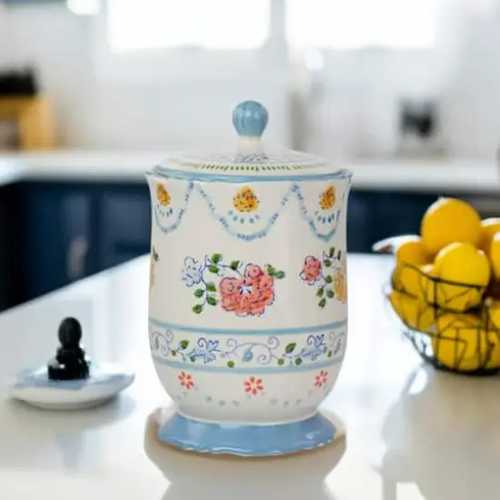 Gibson Elite&reg; Anaya Ceramic Canister with Lid in Floral {1}