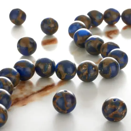 Blue Marbled Impression Jasper Round Beads, 10mm by Bead Landing&trade;  {3}