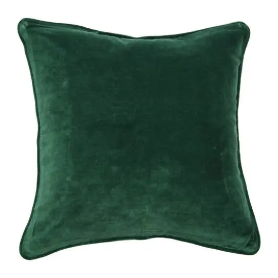Hello Honey&reg; 20" Square Velvet Pillow Cover with Piping Green {3}