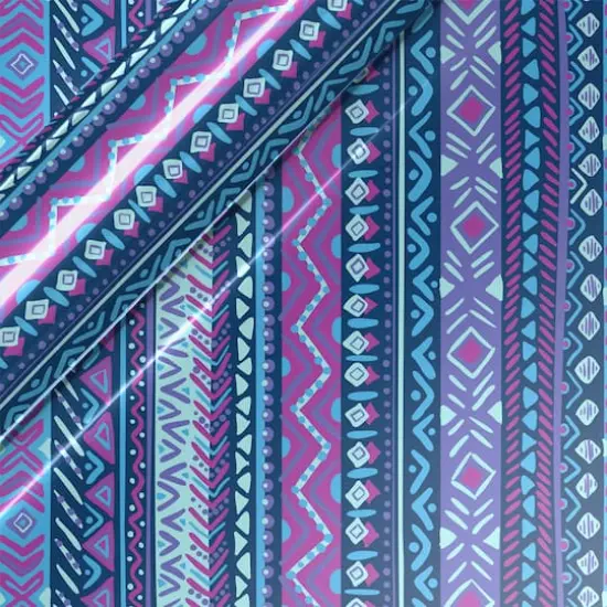 Siser&reg; EasyPatterns&reg; Plus Bohemian Stripes Heat Transfer Vinyl, 36" Purple {1}