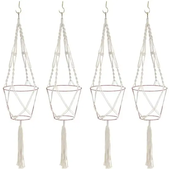 Sorbus 41" Macram&eacute; Plant Hangers, 4ct. {1}