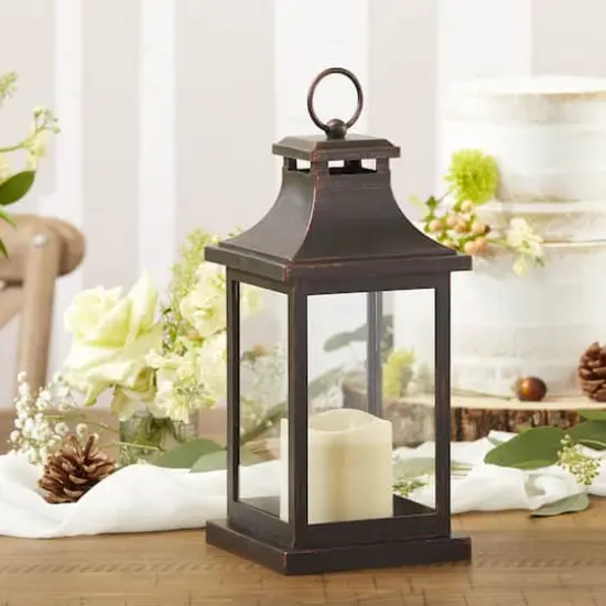 Kate Aspen&reg; Copper Hampton LED Vintage Decorative Lantern {6}