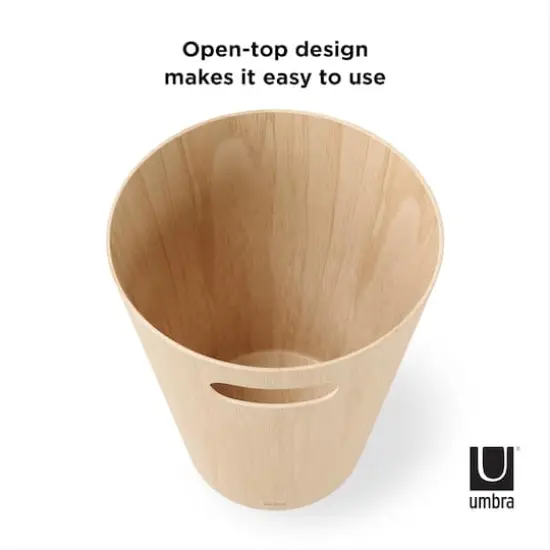 Umbra 2gal. Woodrow Trash Can Natural {5}