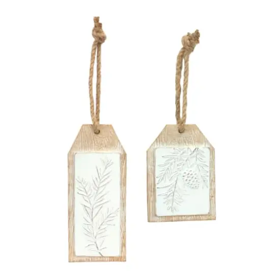 6ct. 7" Pine Branch Tag Ornaments {1}