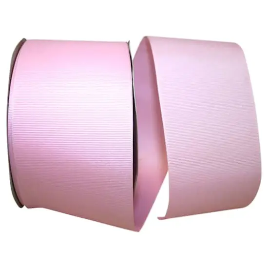JAM Paper 3" Grosgrain Texture Wired Ribbon Light Pink {1}