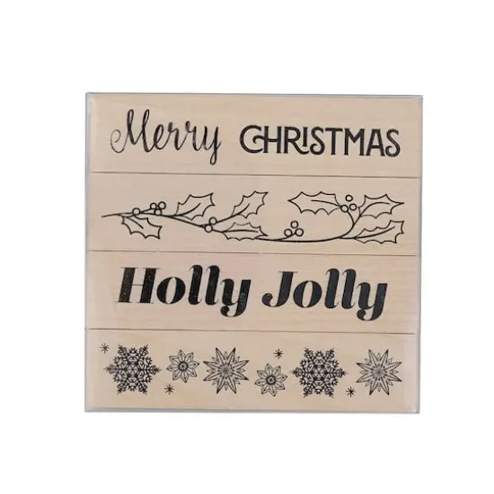 Holly Jolly Wood Stamp Set by Recollections&trade; {1}