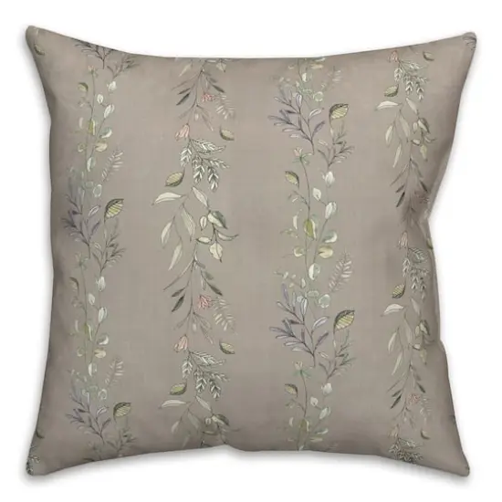 Vines Throw Pillow Gray {1}