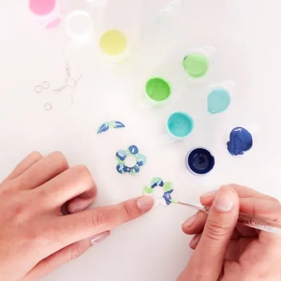 Faber-Castell&reg; Painted Acrylic Earrings {5}