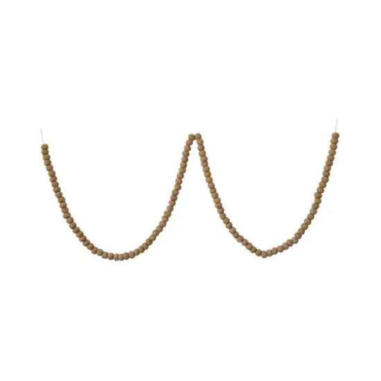 Hello Honey&reg; 12ft. Handmade Wool Felt Ball Garland in Printed Drawstring Bag Oatmeal {1}