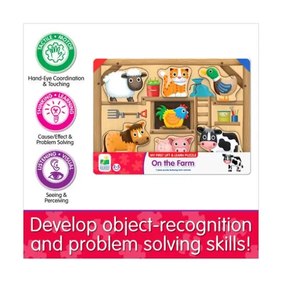 My First Lift & Learn Puzzle - On the Farm: 7 Pcs {8}