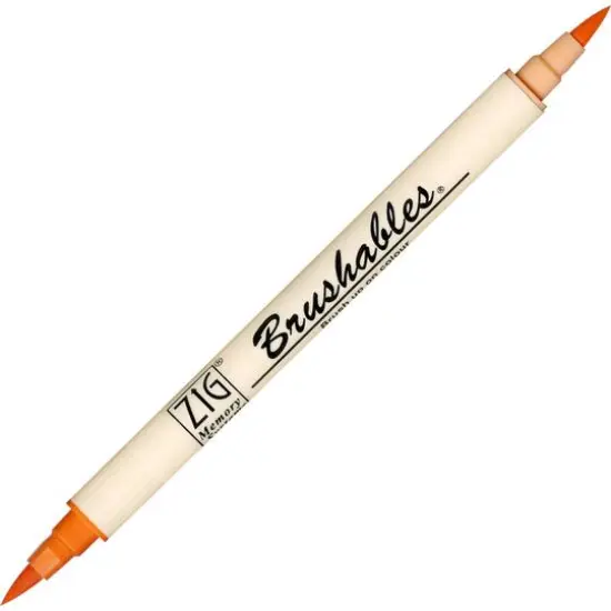ZIG Memory System® Brushables® Dual-Tip Marker Pure Orange {1}
