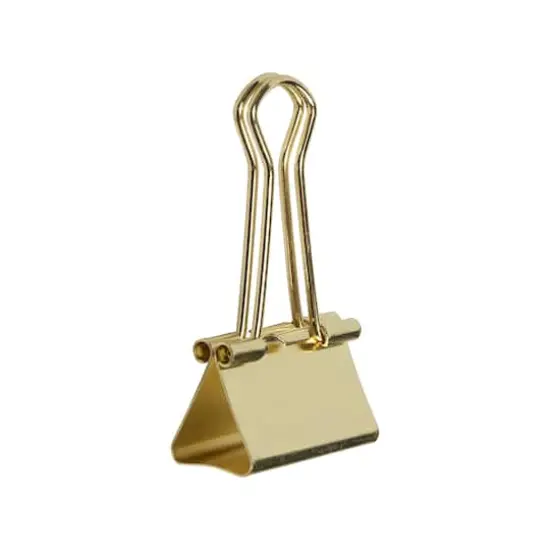 JAM Paper 1.25" Binder Clips, 15ct. Gold {5}