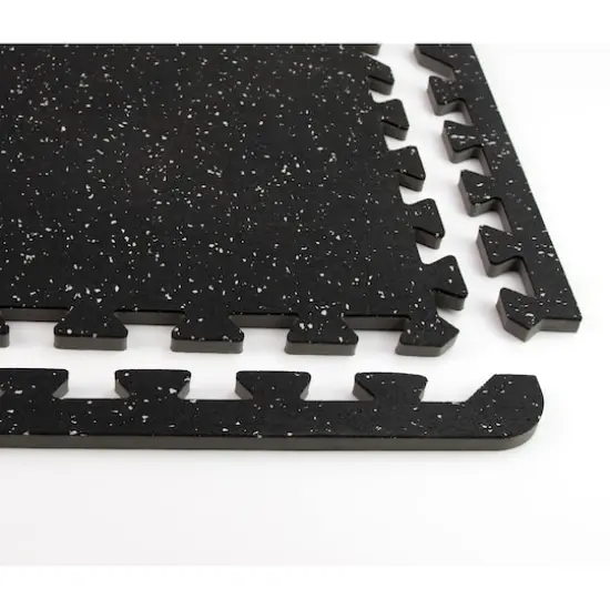 FloorPops Basalt Rubber Interlocking Tiles {5}
