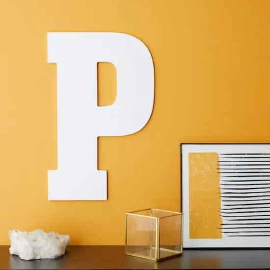 13" White MDF Uppercase Letter by Make Market&reg; P {3}