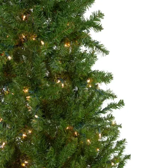 7.5ft. Pre-Lit Canadian Pine Artificial Christmas Tree, Clear Lights {4}