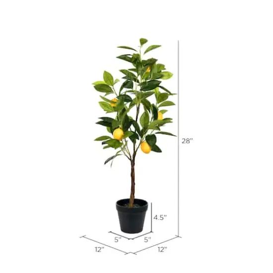2.3ft. Potted Artificial Lemon Tree {4}