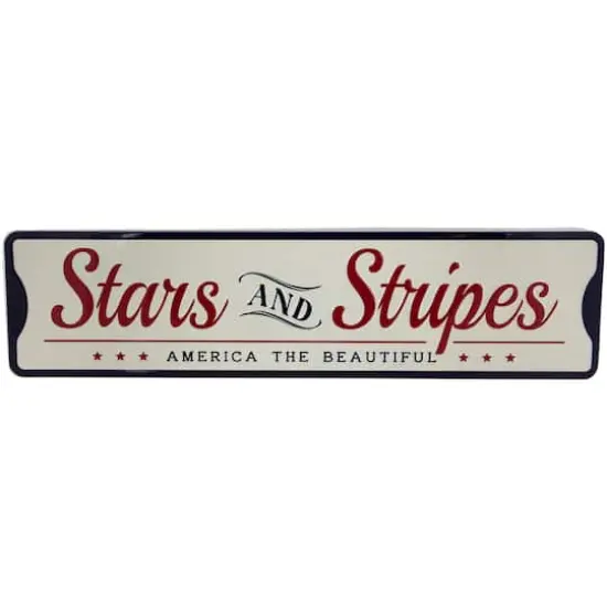 23.5" Stars & Stripes America the Beautiful Metal Wall Sign {1}