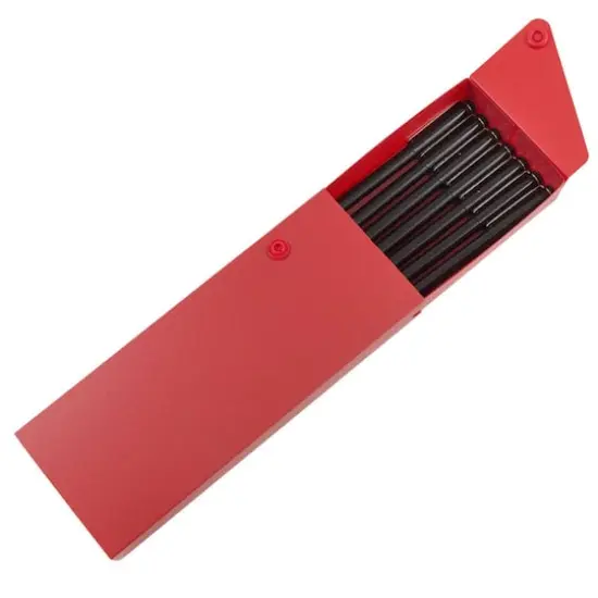 JAM Paper Sliding Pencil Case with Button Snap, 6ct. Red {5}