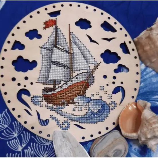 MP Studia Towards the Wind Cross Stitch on Wood Kit {4}