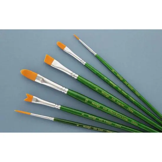 Prot&eacute;g&eacute; Gold Nylon Short Handle 6 Piece Brush Set {3}