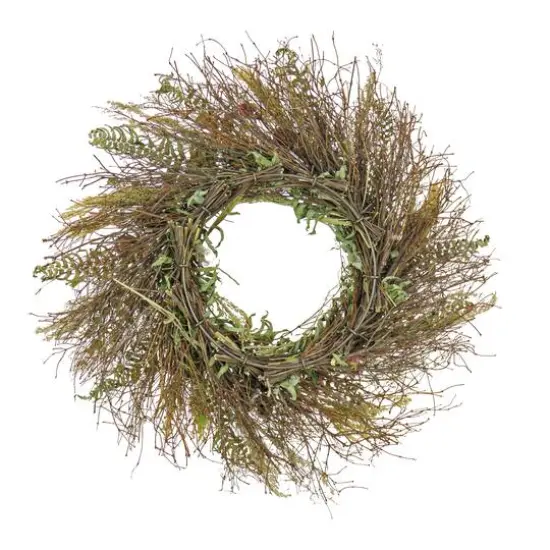 22'' Fern Garden Spring Wreath {5}