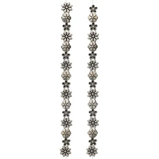 Silver Metal Flower Beads by Bead Landing&trade; {4}
