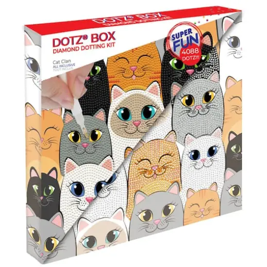 Diamond Dotz&reg; Cat Clan DOTZ&reg; BOX Diamond Painting Kit {4}