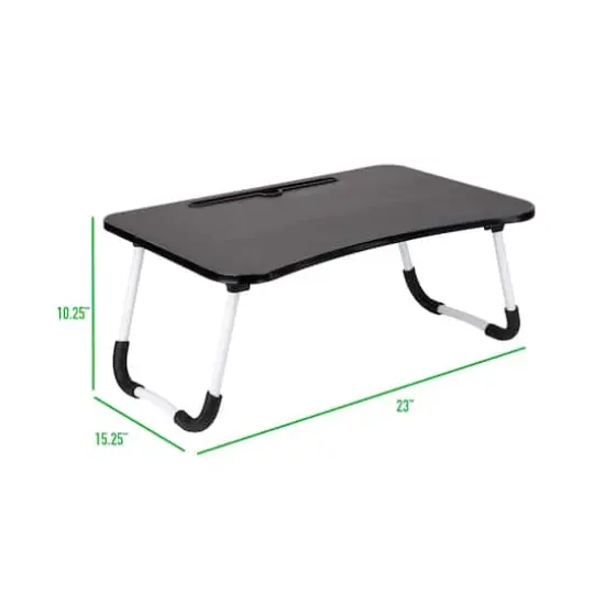 Mind Reader Freestanding Portable Foldable Lap Desk with Fold-Up Legs Black {5}