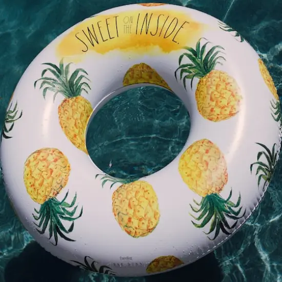 Rae Dunn 4ft. Sweet On The Inside Pineapple Pattern Ring Float {4}