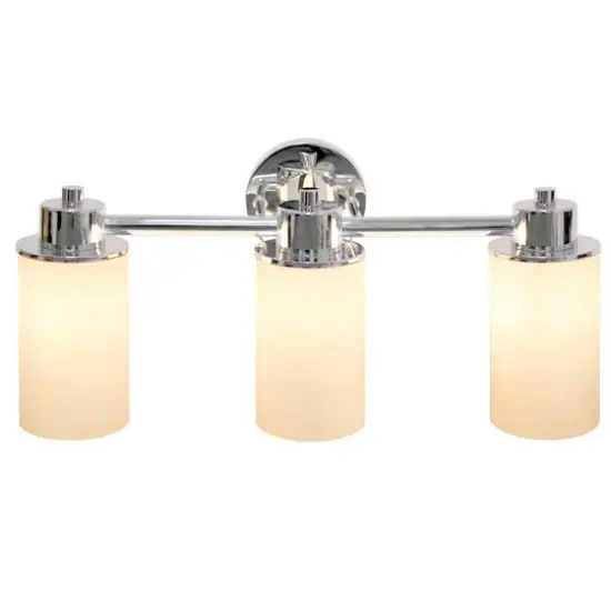 Lalia Home Essentix 3-Light White Shade Vanity Chrome {3}