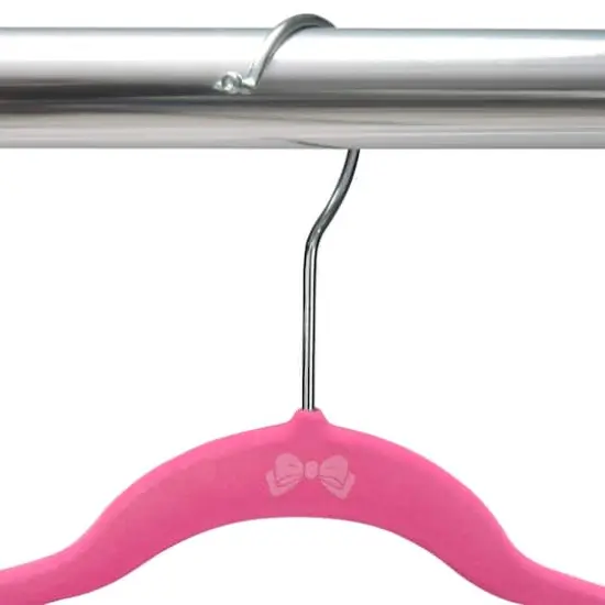 Simplify Kids Velvet Hangers, 25ct. Pink {7}