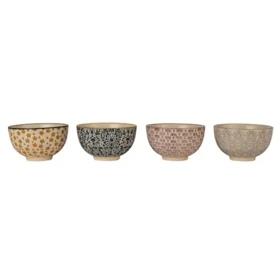 Hello Honey&reg; 4.5" Floral Mosaic Stoneware Bowl Set {1}