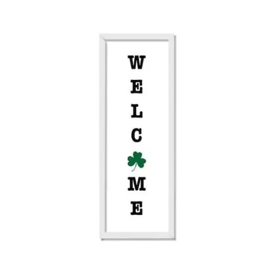 Welcome Print 12" x 36" Black Framed Print Under Plexiglass {1}