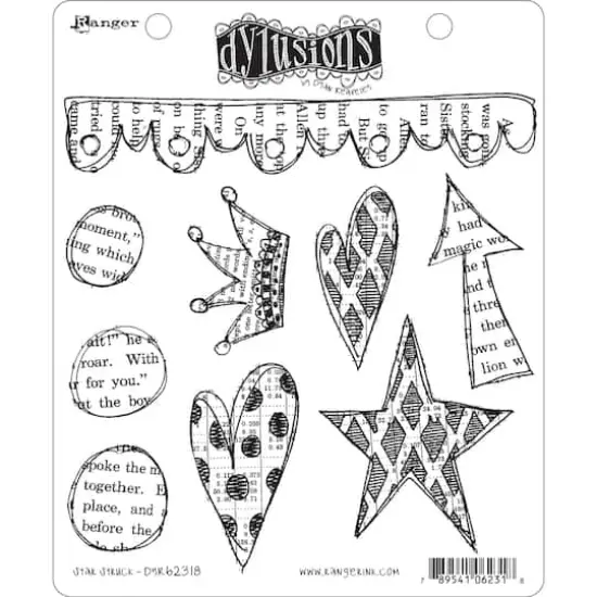 Dyan Reaveley's Dylusions Star Struck Cling Stamp Collections {1}